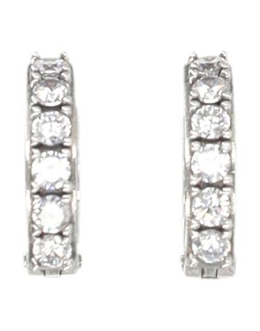 [해외직구] 엠마누엘레비꼬끼 Silver 크리스탈 Hoop 귀걸이 CDLE1CSILVERCLEAR TP580135962