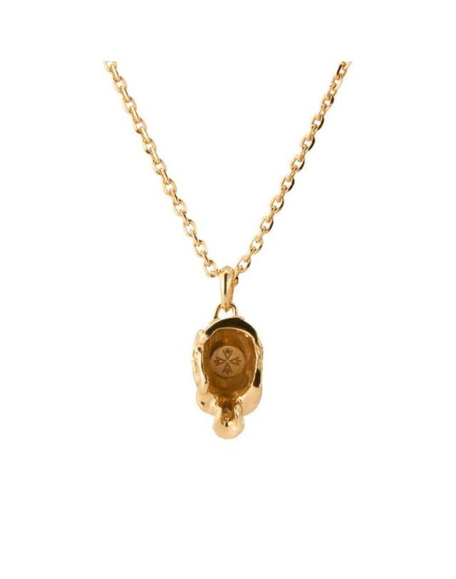 엠마누엘레 비꼬끼 [해외직구] Emanuele Bicocchi 화려한 해골 펜던트 목걸이 KLN8G GOLD TP979789801 착용컷