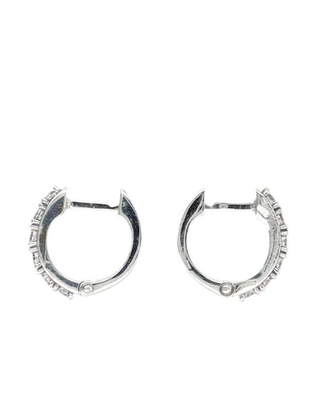 엠마누엘레 비꼬끼 [해외직구] 엠마누엘레비꼬끼 Silver 크리스탈 Hoop 귀걸이 CDLE1CSILVERCLEAR TP580135962 착용컷