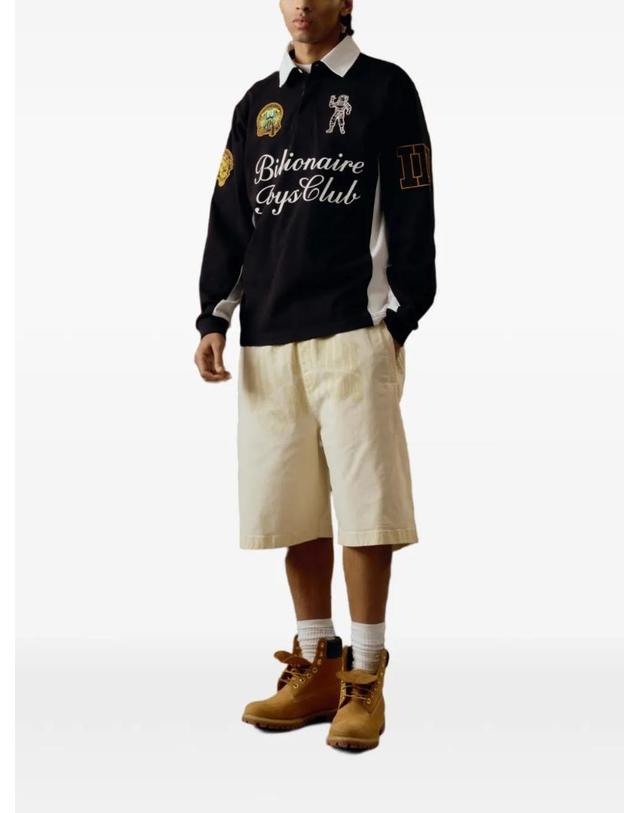 빌리네어 보이즈 클럽 [해외직구] 26 FW 빌리어네어보이즈클럽 logo embroidered panelled polo shirt BBPO26348 TP459365475 착용컷