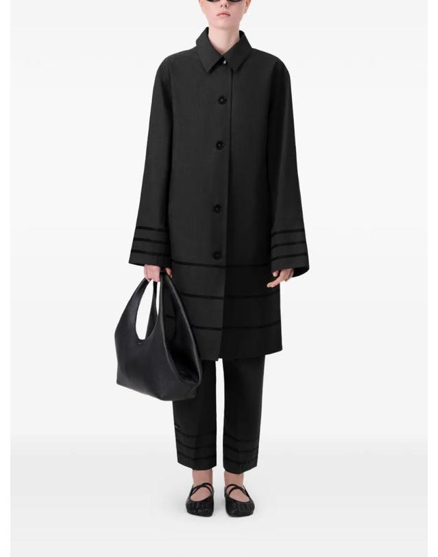 코페르니 [해외직구] 26 FW 코페르니 토널 스트라이프 테일러드 코트 COPM34F3061BLACK38 TP454470604 착용컷