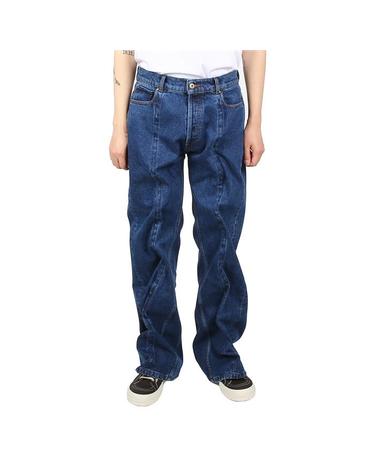 와이프로젝트 JEAN31-S24 NAVY 트위스트 와이어 데님