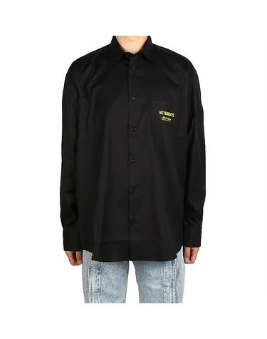 베트멍 UA53SH300B 1001 BLACK 클릭 히어 로고 셔츠