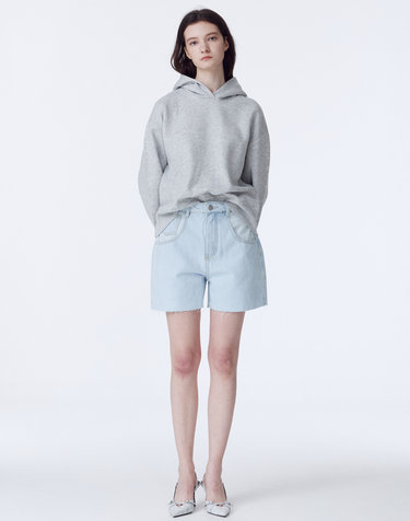 [GDSP02R] Shorts Blue_Over fit (Pocket Detail)