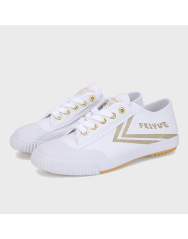 FE LO 1920/WHITE CANVAS W/ GOLD METALLIC LOGO & CHEVRON/FU100169