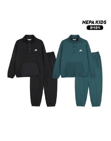 [갤러리아] KL75906 기모 반집업 세트