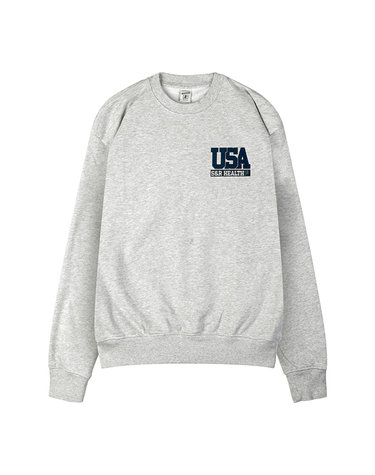 [스포티앤리치]CR883HG HEATHER 팀 USA 크루넥 맨투맨