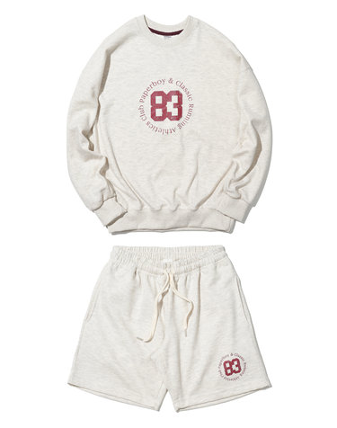 [SET] 비기닝83 스웨트 하프팬츠 셋업-오트밀