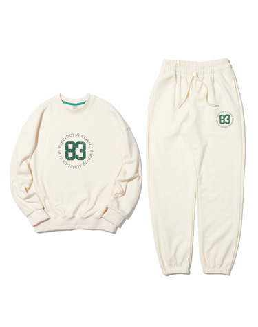 [SET] 비기닝83 스웨트 셋업-크림