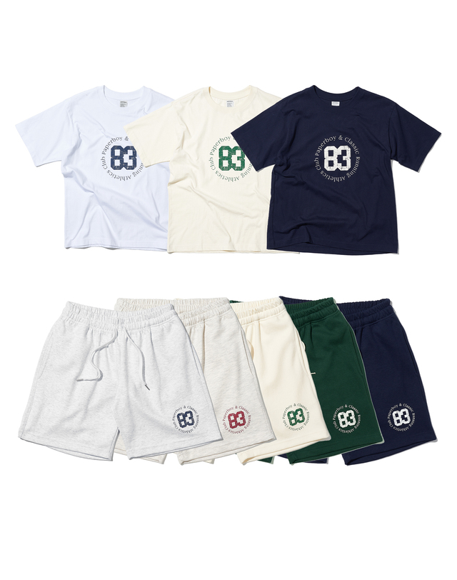 페이퍼보이 [SET] 비기닝83 반팔 & 하프팬츠 셋업 착용컷