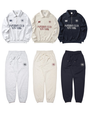 [SET] 스포츠클럽 하프집업 스웨트 셋업 3color
