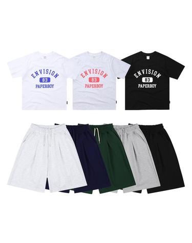 [SET] 엔비젼 반팔 하프팬츠 셋업