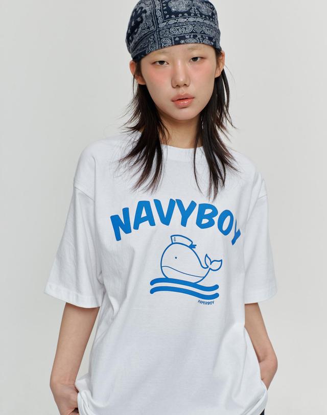 페이퍼보이 네이비보이 반팔티셔츠 3color 착용컷