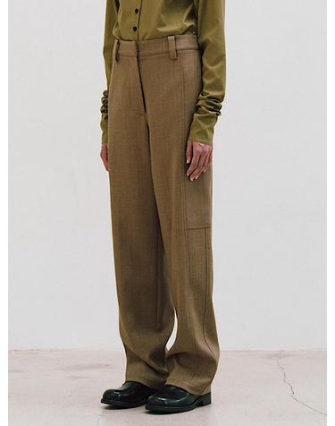 [주문 제작 7일 이내 배송 시작] WOOL POCKET PANTS (OLIVE)