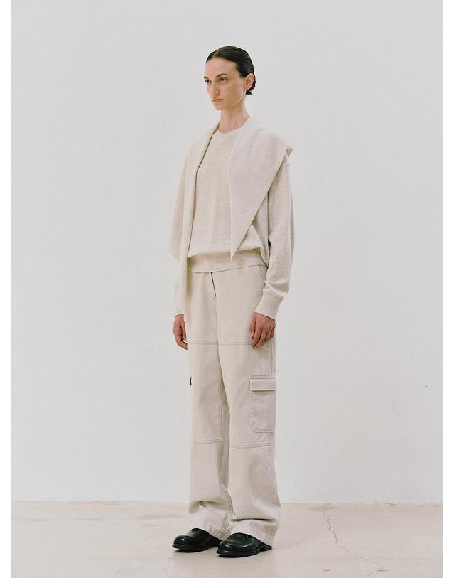 르비에르 WASHED COTTON CARGO PANTS (ECRU) 착용컷