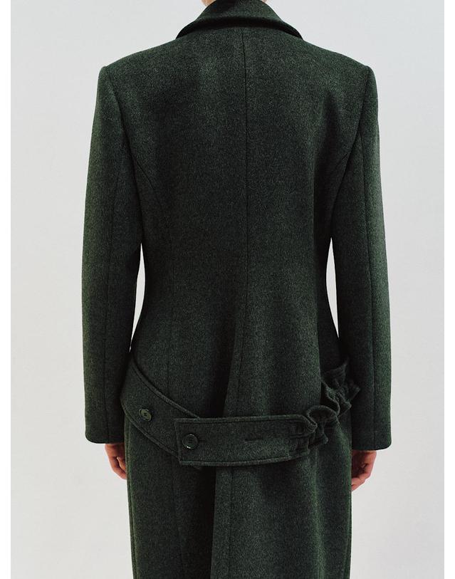 르비에르 CASHMERE WOOL HOURGLASS COAT (CHARCOAL) 착용컷