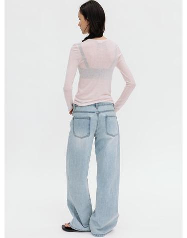 WIDE FIT DENIM PANTS (LIGHT BLUE)