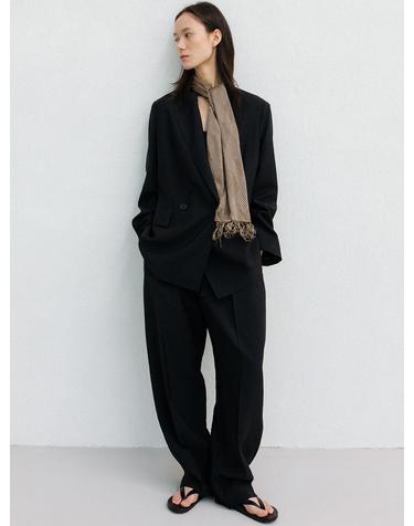 OVER-FIT SILKY BLAZER (BLACK)