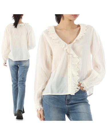 루이스미샤 44사이즈 럭키찬스 LORINA 블라우스 WRIS23B0044 OFFWHITE