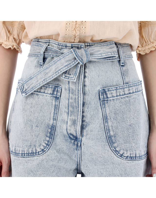 루이스미샤 루이스미샤 25인치 럭키찬스 VIRGINIA 데님 하프 팬츠 WRPS23PR576 LIGHTBLUE 착용컷