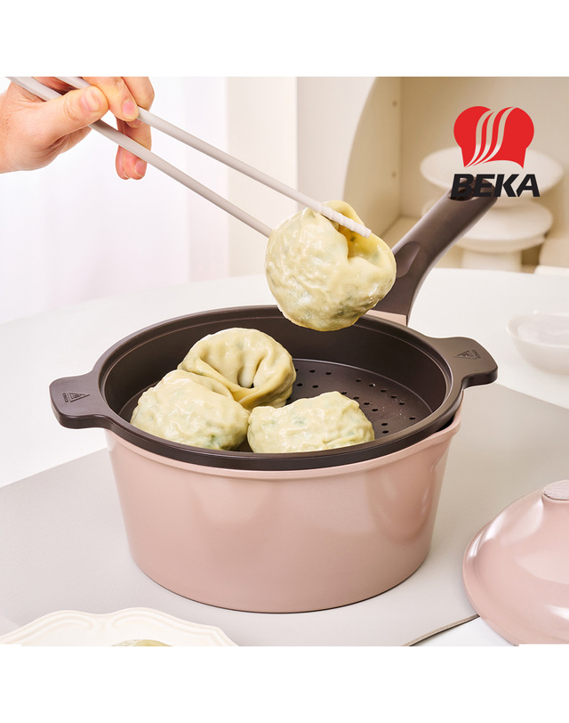 베카 베카 포인원 찜기포함 세라믹 IH 편수냄비 18cm 착용컷