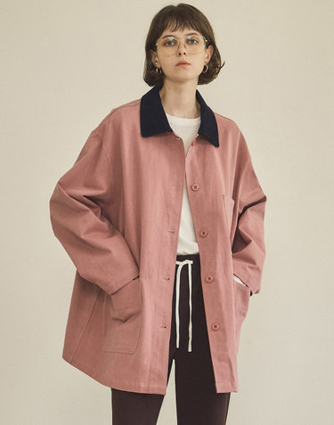 O3737 피치 워크 재킷_Indie pink