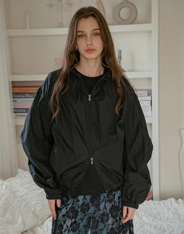 O3747 시어 윈드브레이커_Black