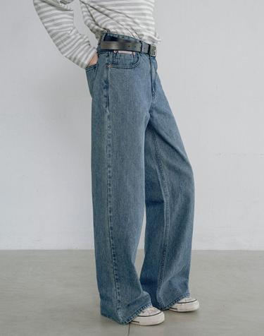 P3257 스트라이프 데님 팬츠