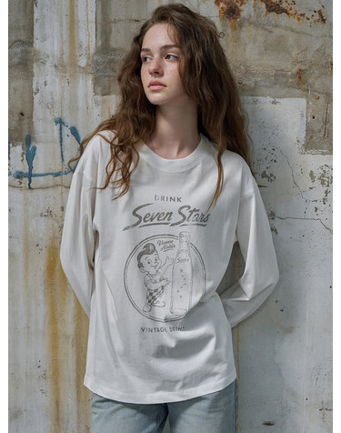 A3628 Vintage soda 롱 슬리브_White