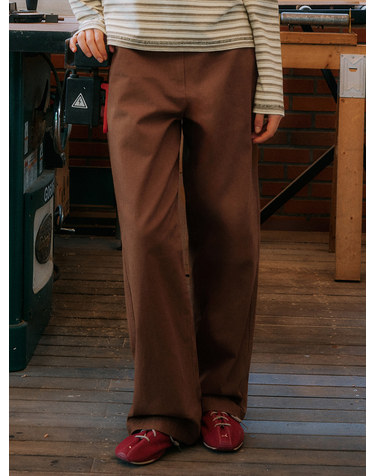 P3326 포크 코튼 팬츠_Brown