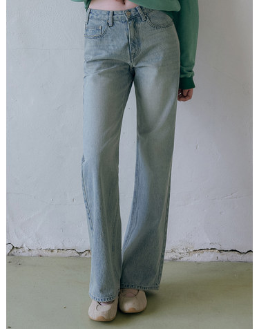 P3325 빈티지 워시드 데님_Light blue