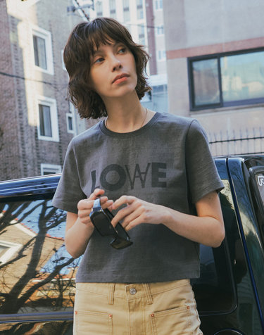 A3445 Pigment crop T-shirt_Charcoal