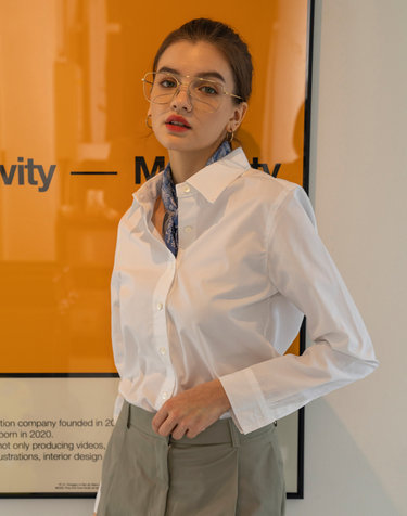 A3402 Classic standard shirts_White