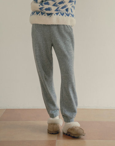 P3178 Knit jogger pants_Gray
