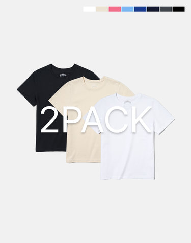 [2PACK] A3403 Signature silket T-shirt_8 COLOR