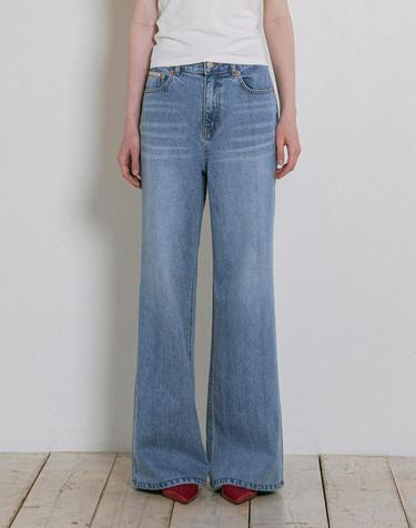 P3237 워시드 와이드 데님 팬츠_Light blue