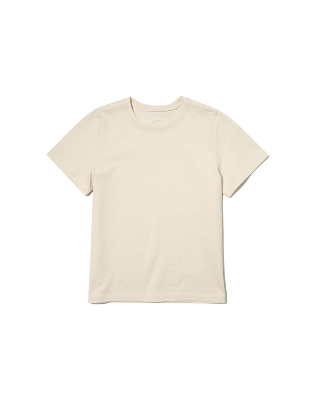 반원아틀리에 A3403 Signature silket T-shirt_Light beige 착용컷