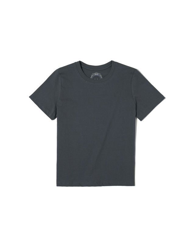 반원아틀리에 A3403 Signature silket T-shirt_Dark gray 착용컷