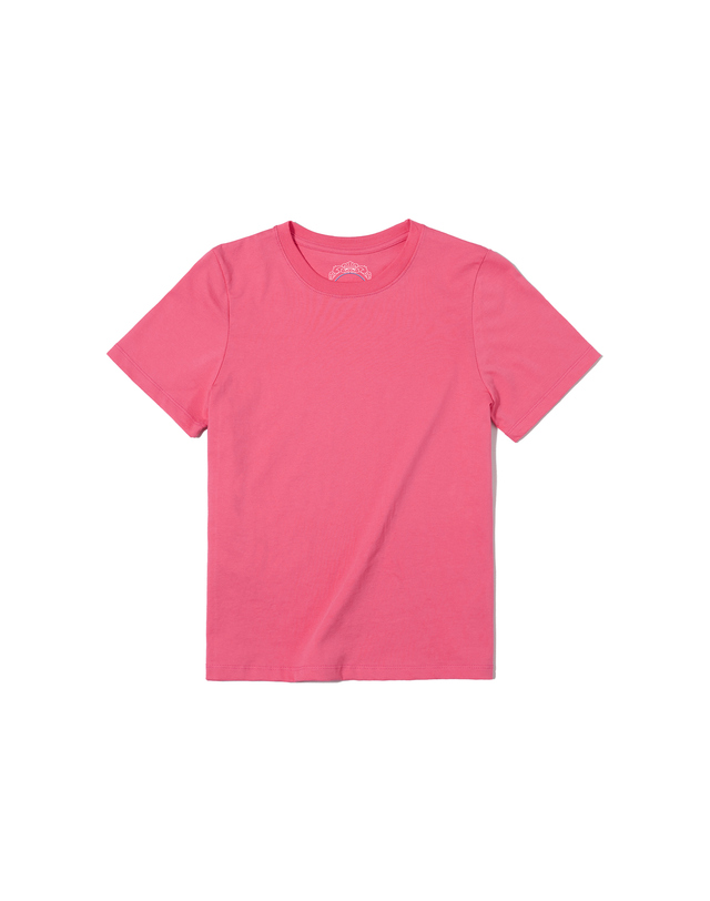 반원아틀리에 A3403 Signature silket T-shirt_Hot pink 착용컷
