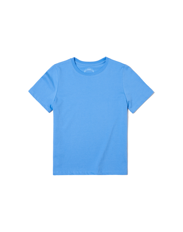 반원아틀리에 A3403 Signature silket T-shirt_Sky blue 착용컷