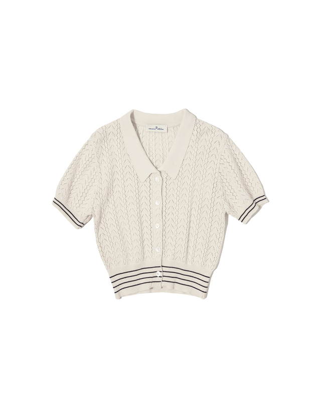 반원아틀리에 A3423 Parisienne net cardigan_Light beige 착용컷