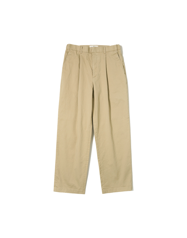 반원아틀리에 P3108 Bellet wide chino pants_Beige 착용컷