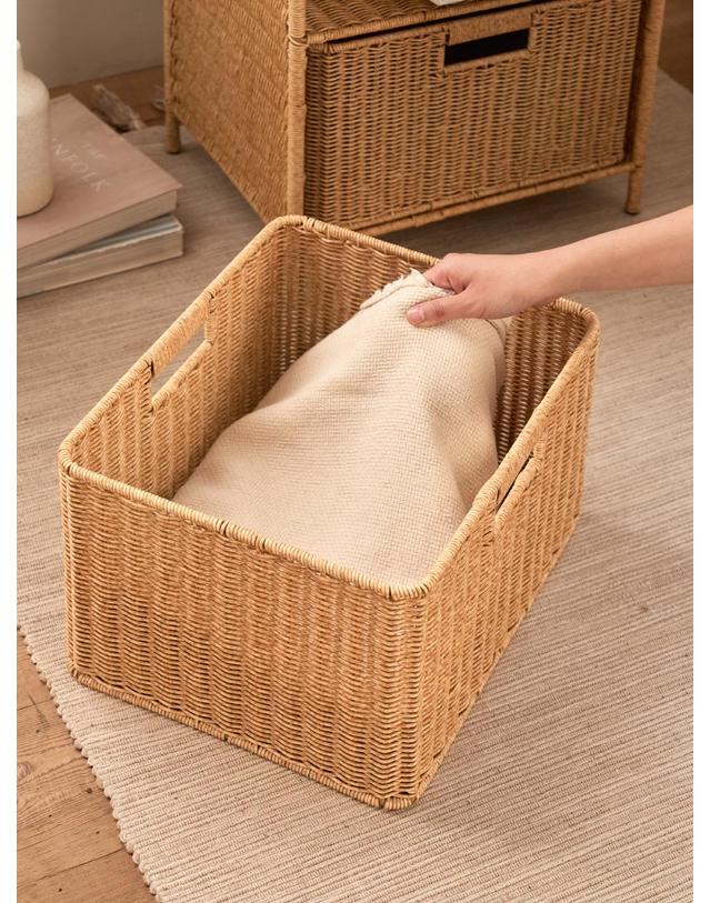하우스레시피 PP라탄 2단 수납장 착용컷