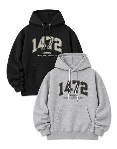 1472 오버핏 후드티셔츠