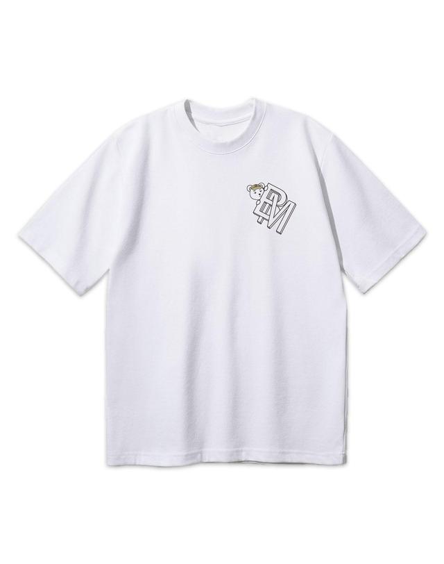 비마이티 엠블럼 베어 오버핏 반팔티셔츠 [블랙] 착용컷