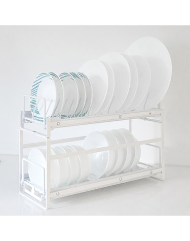철제 슬라이딩 정리대 소(35cm) 세트(접시정리대+그릇정리대)