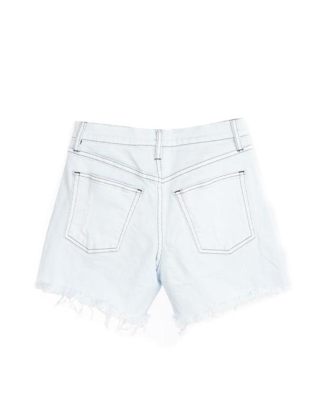 쓰리바이원 [해외직구] 20SS 3x1 데님 숏팬츠 WSX4S0952 ADELIADESTROY WHITE 착용컷