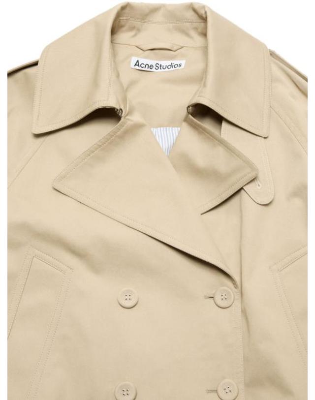 아크네 스튜디오 [해외직구] 26FW 아크네 스튜디오 퍼프 슬리브 트렌치 코트 A90734 BSI BEIGE 착용컷