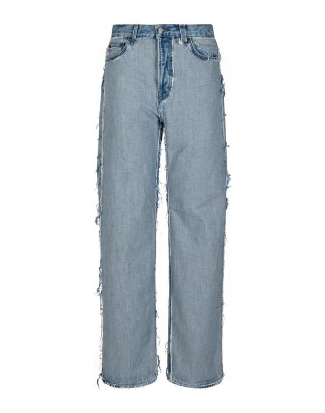 아크네 스튜디오 [해외직구] 26FW 아크네 스튜디오 프레이드 데님 팬츠 A00675 228 LIGHT BLUE 착용컷