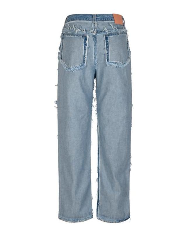 아크네 스튜디오 [해외직구] 26FW 아크네 스튜디오 프레이드 데님 팬츠 A00675 228 LIGHT BLUE 착용컷